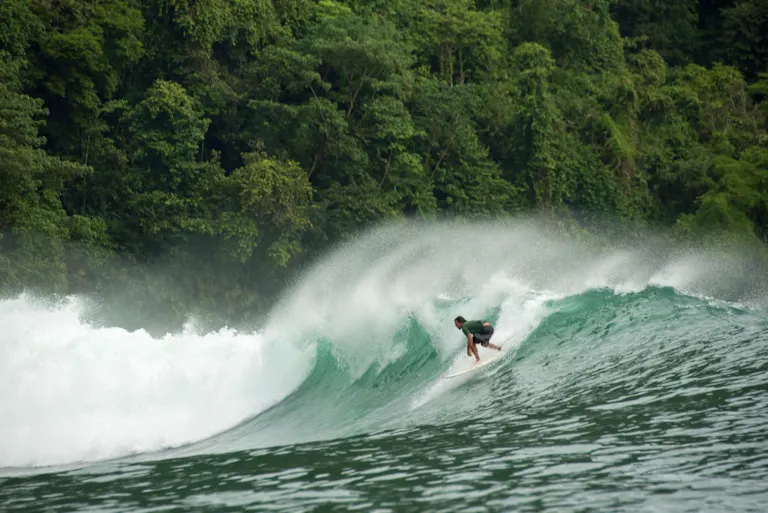Surfing on the Colombian Pacific at El Vijo Surf Ecolodge